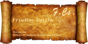 Friedler Csilla névjegykártya